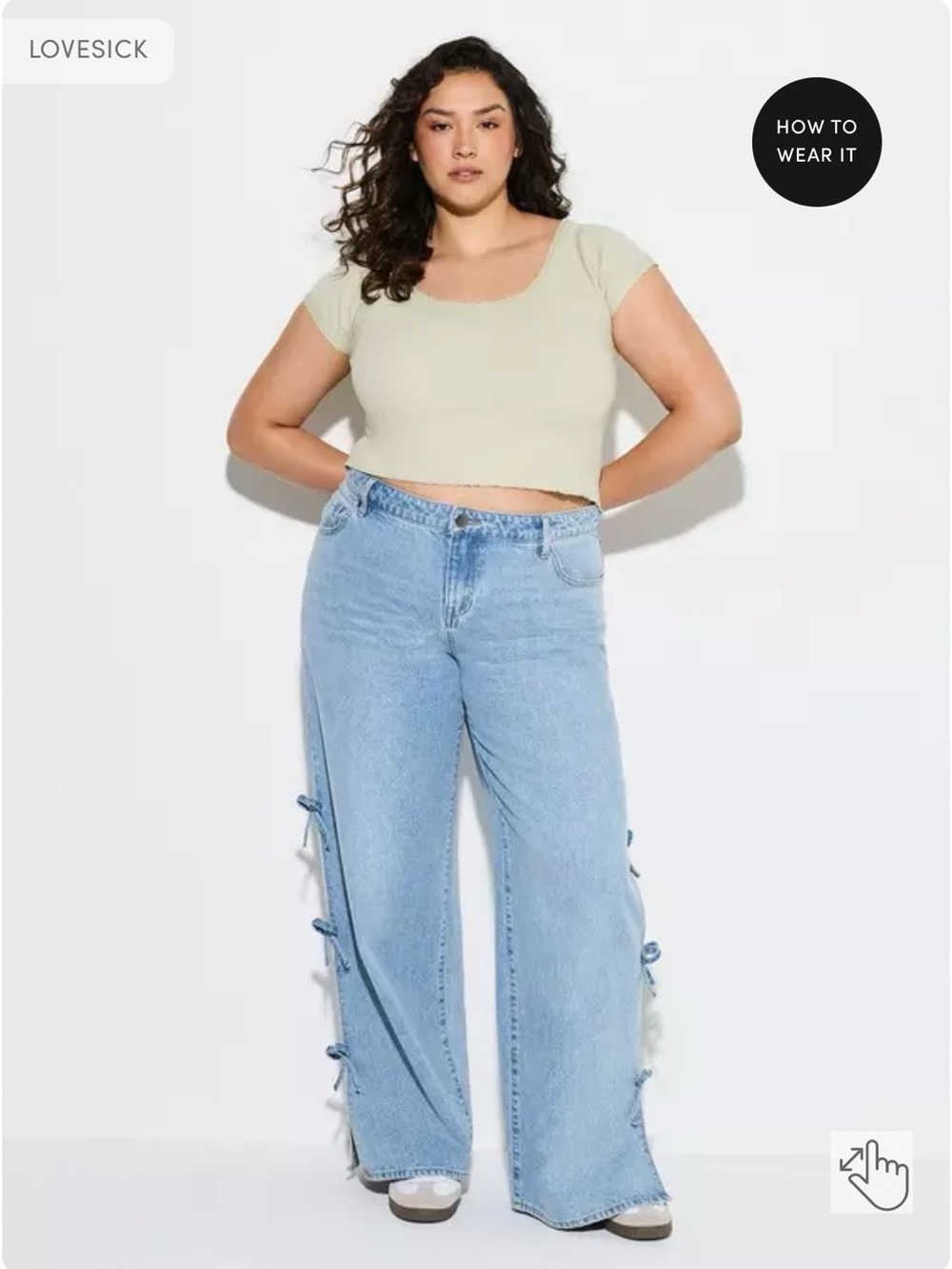 NWOT Torrid LoveSick Ultra Loose Bow Jeans size 18T